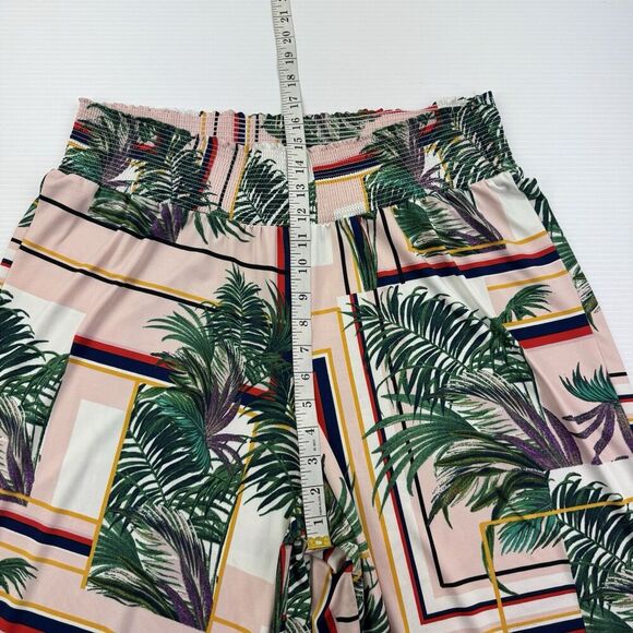 Zac & Rachel XL Palazzo Pants Tropical Palm Print Wide Leg Stretch Travel Beach - Picture 6 of 7
